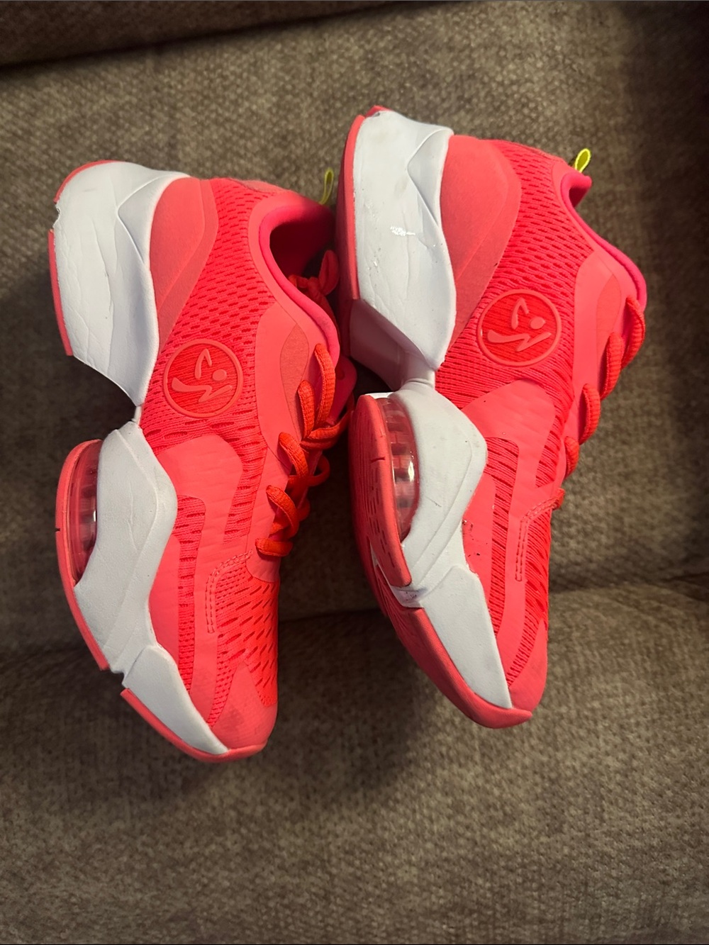 Zumba Fitness Neon Pink & Lime Pull-Tab Women's Sneakers - Picture 4 of 7